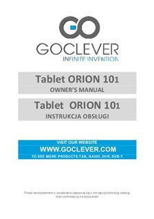 Goclever Orion 101 manual. Smartphone Instructions.